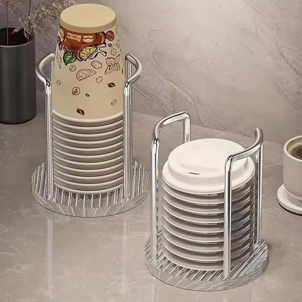 2/1pcs Household Disposable Paper Cup Holder Coffee Table Storage Rack Mug Cup Holder Teacup Organizer Kitchen Office Mugs Taker