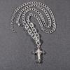 Men's Luxury Cross Titanium Steel Necklace with Micro-Paved Zircon - Versatile Punk Jewelry