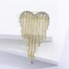 Trendy Shiny Tassel Love Brooches For Women Heart Pin Party Casual Lapel Suit Pins Gift Luxurious Tassel Brooches Jewelry