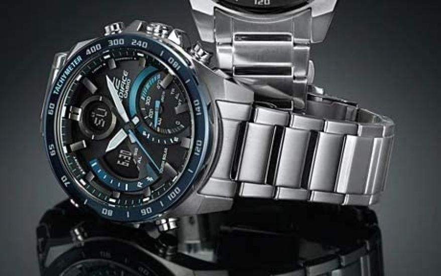 EDIFICE by Smartphone Tough Solar Business Stainless Waterproof CASIO Bluetooth, Compatible, ECB-900DB-1B Chronograph, Calendar, Analog/Digital,