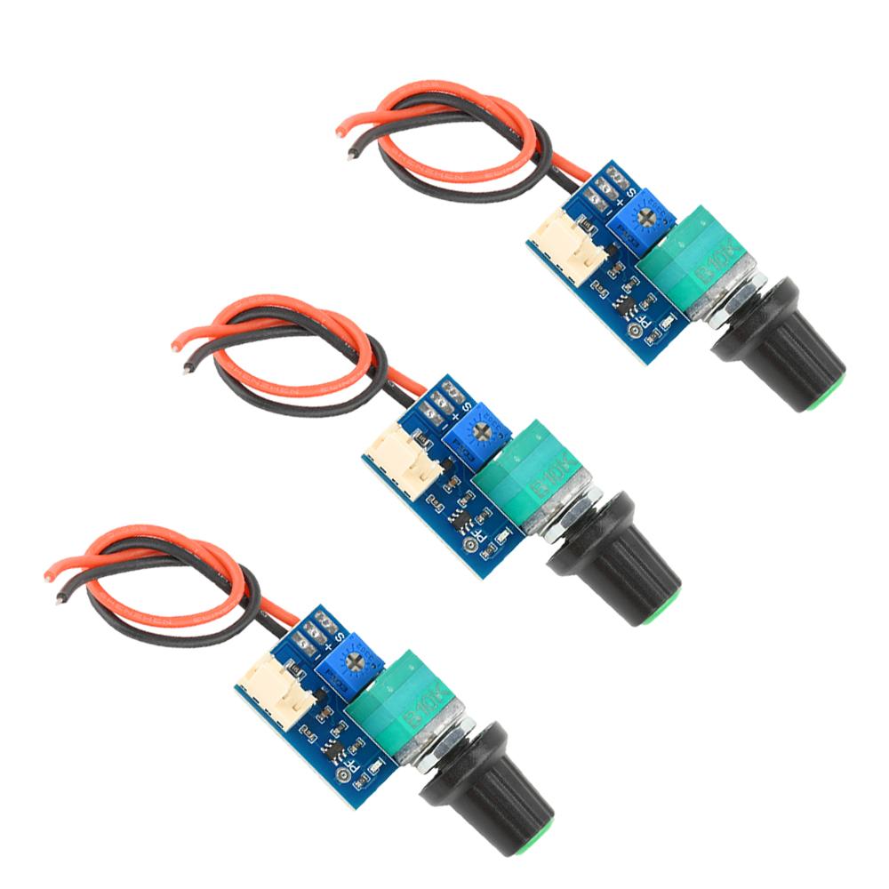 Contrôleur de vitesse de ventilateur 2-3 fils DC5-12V Carte contrôleur de vitesse de ventilateur PWM 4 fils avec bouton interrupteur Régulation de la vitesse du ventilateur