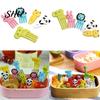10 Pcs Kid Child Cartoon Animal Food Fruit Pick Fork Bento Lunch Box Decor Parts