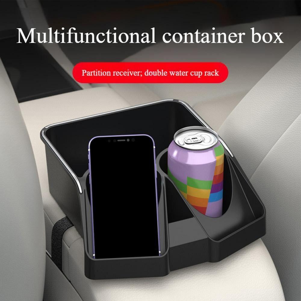 Console Storage Double Cup Holders Plastic Car Seat Organizer Durable Automotive Cup Holders  Paper