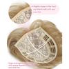 Hair Extensions Top Hair Bangs Replacement Wig Wavy Hair Piece  Cover White Hair