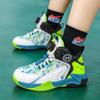 2025 new rotating buckle children's basketball shoes casual street sports style boys and girls foreign trade sports shoes