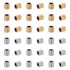 1set 60pcs 2 Colors 304 Stainless Steel Beads Column Mixed Color 5x5x5mm Hole: 3mm 30pcs/color