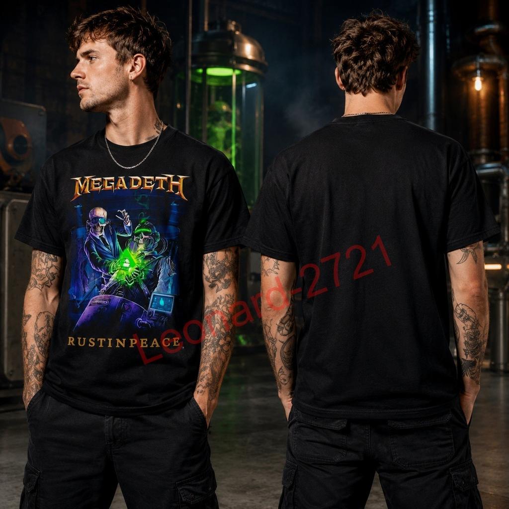Zeldzaam Megadeth Rust in Peace T-shirt, Unisex Zwart T-shirt, Maat S 5XL