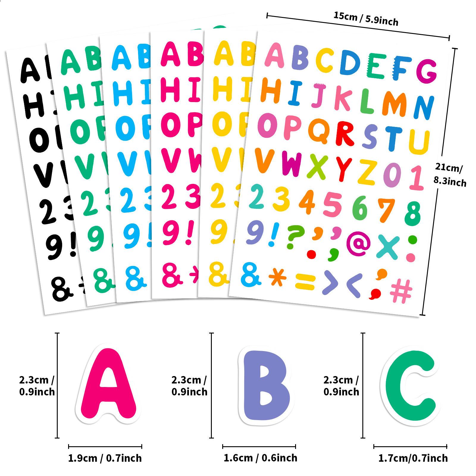 

6 штук/упаковка Комбинация цифр, букв и символов Разноцветные наклейки-дудлы DIY Декоративные наклейки для стакана с водой, компьютера