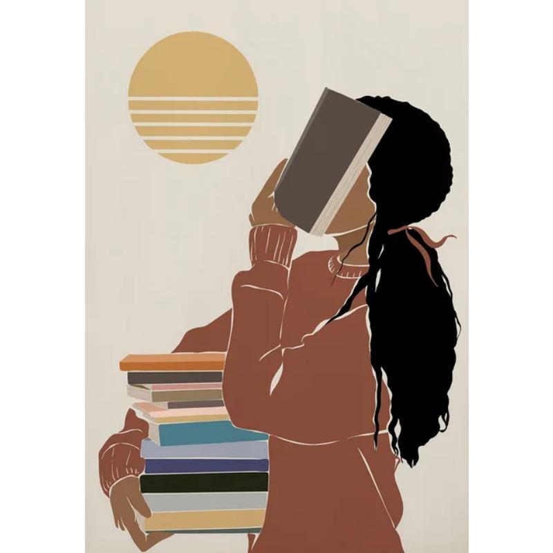 Elegant Black Woman African American Couple Canvas Poster Print Wall Art for Living Room Bedroom  Perfect Home Decor Gift