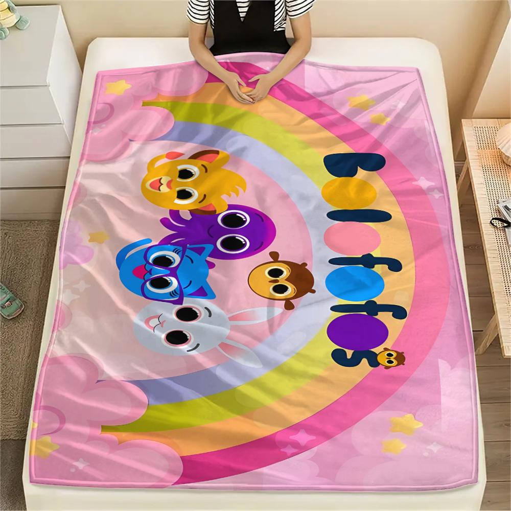 Bolofofos characters Print Flannel Blanket,High quality Comfortable for All Seasons,Home Decor,Warmth and Comfort,Perfect for Christmas Gifts