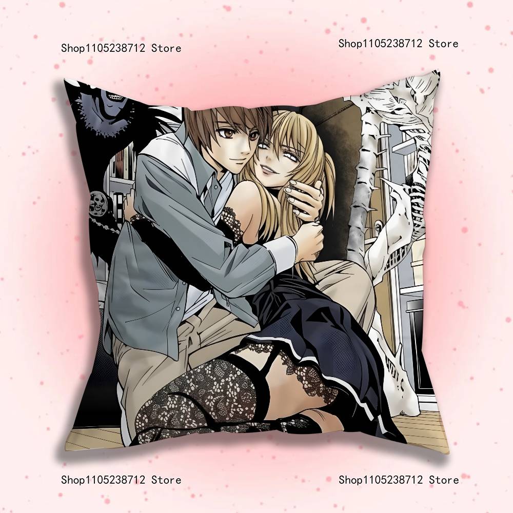 

Classic Anime D-Death N-Notes Anime Celebrity Merchandise All-Match Printed Pillow Case Sofa Office Room Decoration Protector 12x12Inch