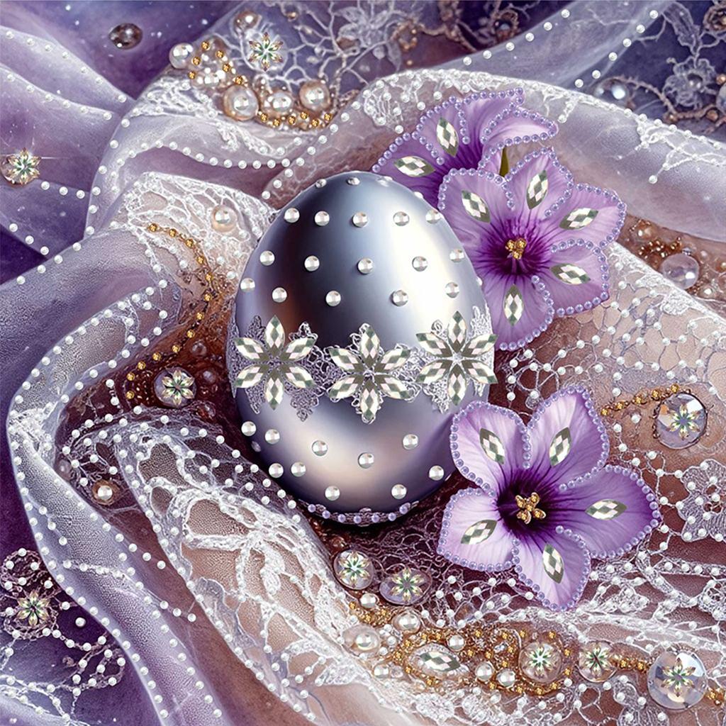 Kit Pittura Diamante 5D Fai da Te con Trapano Parziale a Forma Speciale di Pasqua per Adulti Principianti Decorazioni per la Casa Kit Diamond Art 30x30cm