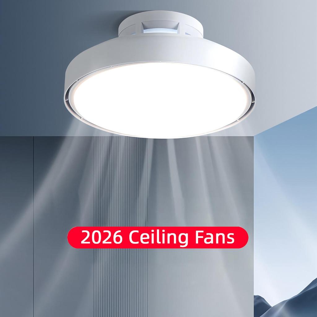 2026 New Model Bladeless Ceiling Fan Light: Invisible, Silent, Eye-Protective, Wide Voltage for Bedroom