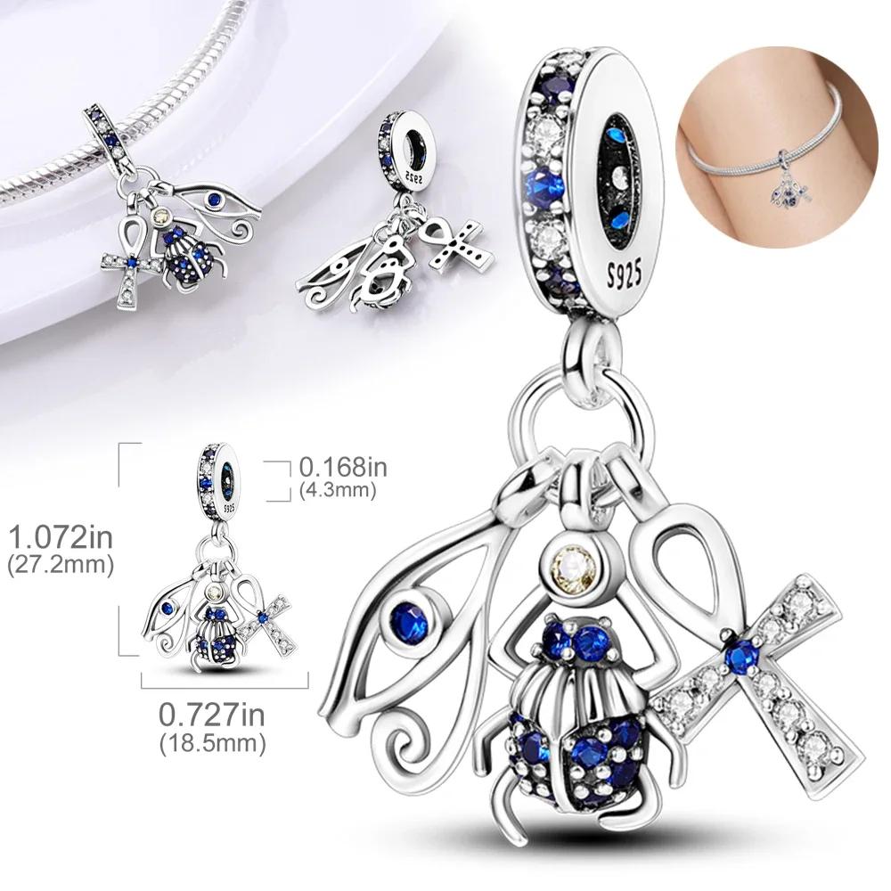 Copperour Lady Charm Bead The Virgin Mary Dangle Fitoriginal Bracelet Pendants Jewelry Marking Fine Gift For Women