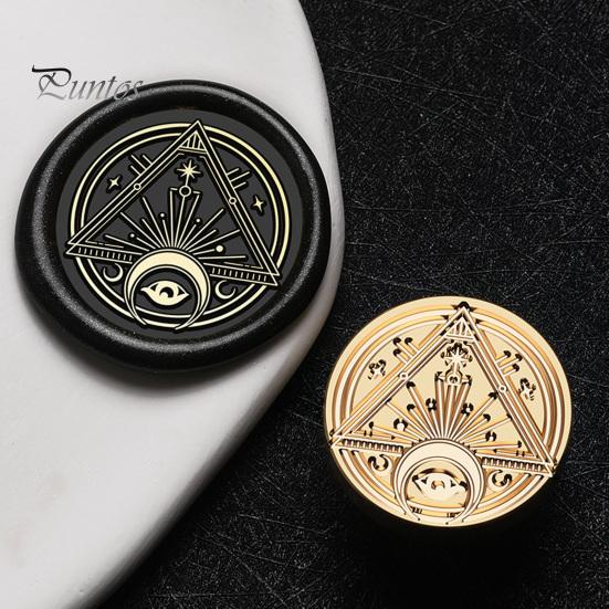 Handmade Letter Sealing Vintage European Magic Themed Wax Seal Stamp Head, Solid Brass Exquisite Wedding Invitation Engraved Head for Journal Envelope