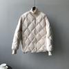Rhombus cotton clothes women's short winter 2024 new bread clothes solid color light small cotton clothes cross-border foreign trade
