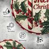 Vintage Christmas Metal Sign Candy Cane Holly Berry Decor Kitchen Wall Art Gift