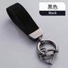 Simple Fashion Suede Leather Rope Metal Horseshoe Buckle Keychain Ring for Women Men Backpack Waist Hanger Jewelry Accessories