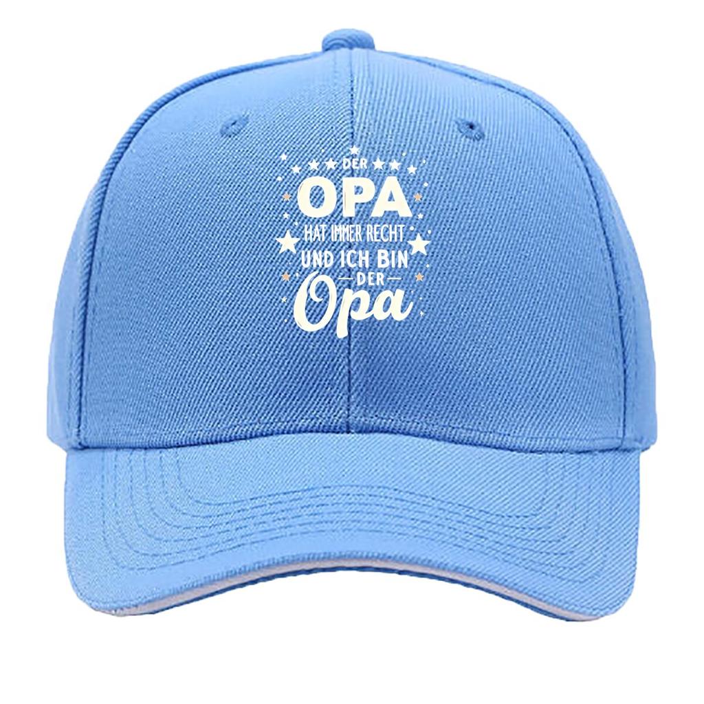 Gorra de esponja de impresión OPA tendencia de moda casual ligera transpirable cómoda tamaño ajustable unisex gorra de béisbol sándwich