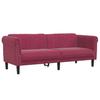 2 Piece Sofa Set in Burgundy Velvet
