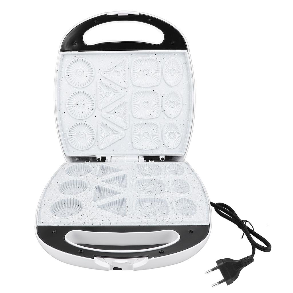 Elektrisk kakebaker med sikkerhetshåndtak Kompakt anti-klebe 13 hull Husholdningskjeksemaskin for