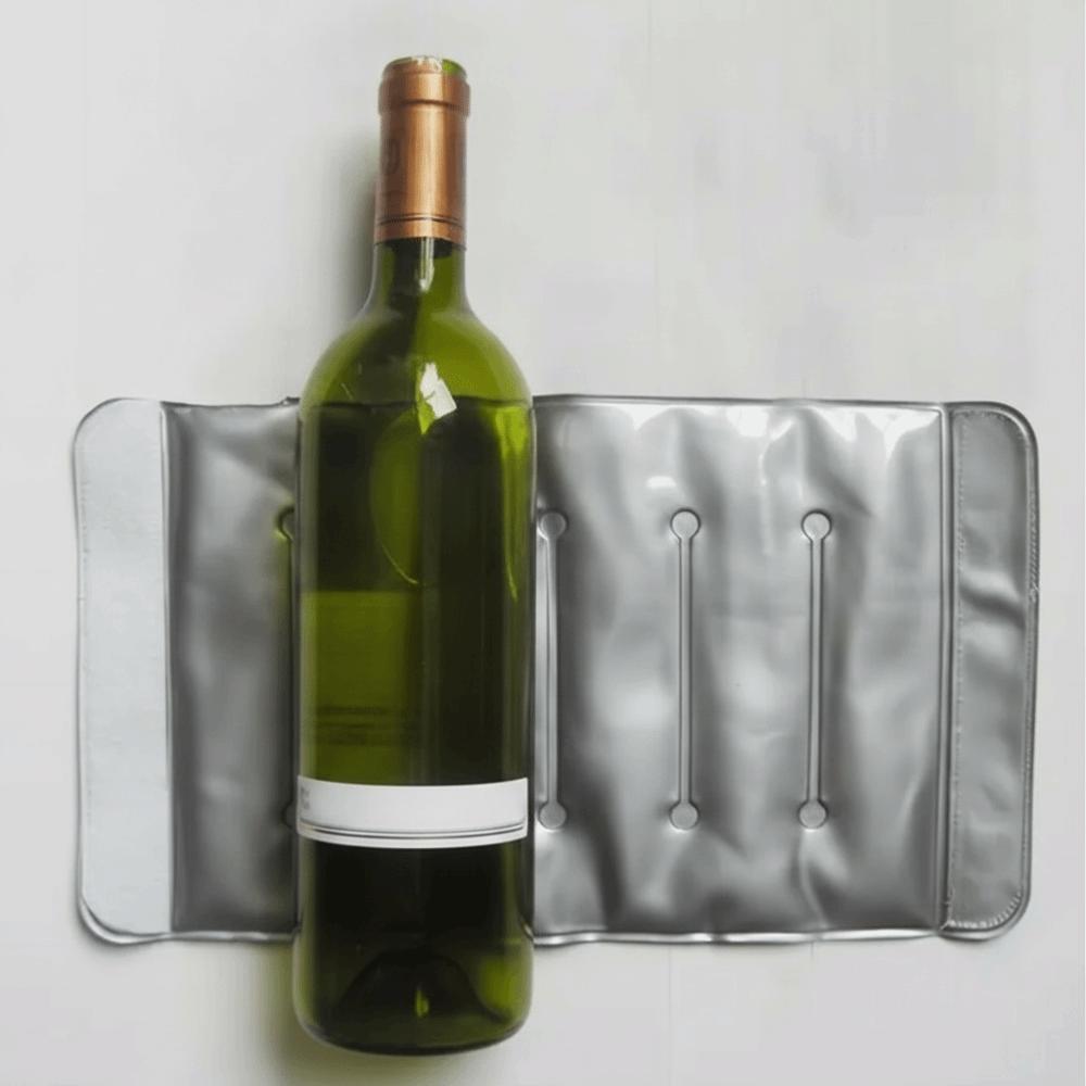 Reusable Insulated Wine Sleeve Refrigerant Gel Bottle Cooler Bag Rapid Gel Cooler Wrap  Barbecue