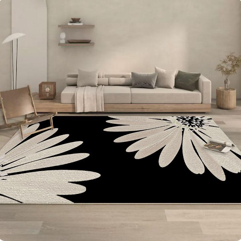 Simple Europe Style Flowers Carpet Living Room Sofa Bedroom Study Kitchen Entrance Door Mat Non-slip Modern Home Decoration Rug