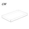 Organizing Tray for Toiletries Clear Acrylic Decorative Tray, Modern Rectangular Vanity Space Stylish Tabletop Organizer Saving Jewelry And