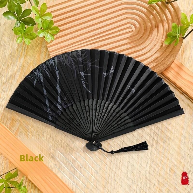 Traditional Chinese Sle Hand Fan Women's Qipao Dance Fan Portable Summer Small Foldable Fan Silk Material Bamboo Frame