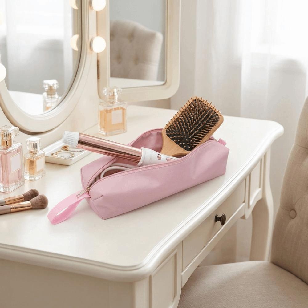 Large Capacity Curling Iron Storage Bag Dust-proof Curling Iron Carrying Case Make Up Bag  Women