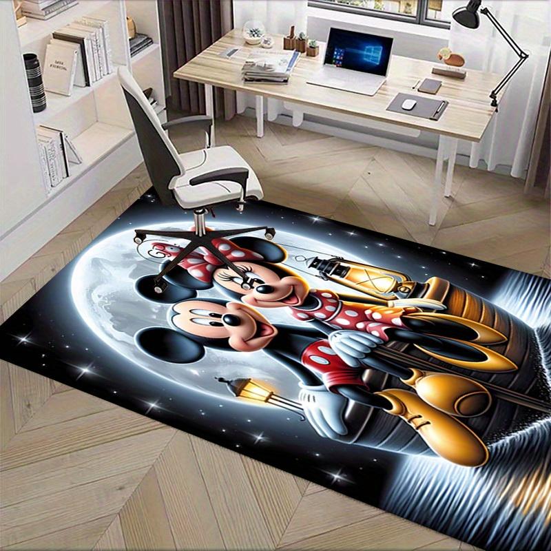 Mickey Mouse,Minnie Mouse,Night Scene Office Carpet Soft Polyester Entrance Carpet Washable Non-slip Machine Washable Indoor Carpet Living R