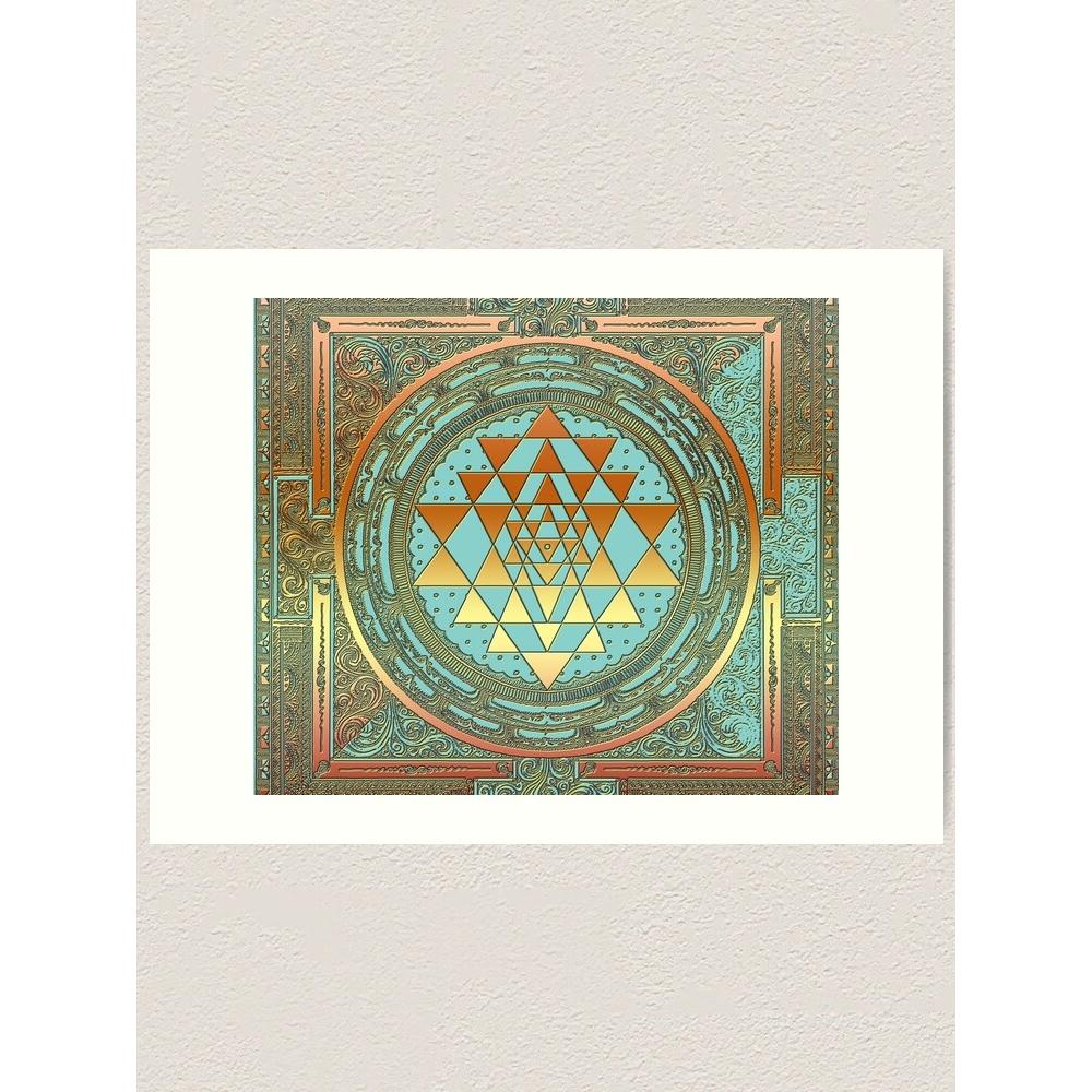 Tapestry Bohemian Sri Yantra Ornament 75x100