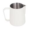 600ml Coffee Frothing Cup 304 Stainless Steel Pointed Mouth Milk Frothing Pitcher for Home Coffee Shop White