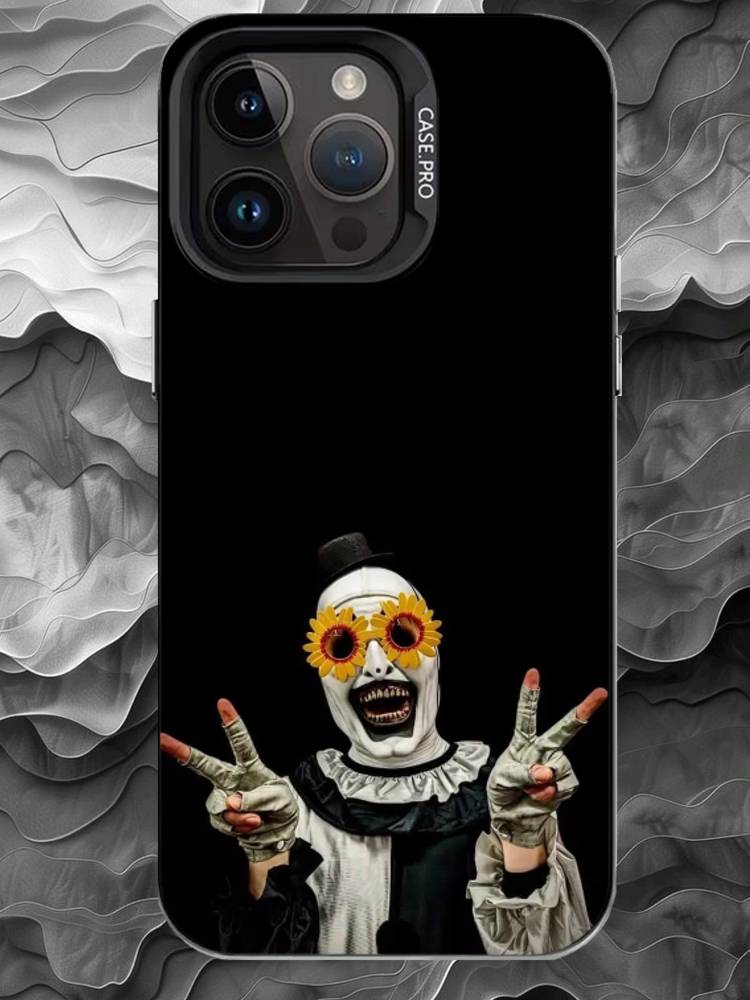 M-Movie clown Phone Case Color Silver Shell For IPhone 17 16 15 14 13 12 11 Pro Max Plus iPhone16plus