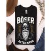 Men's Heavyweight Cotton T-Shirt - Edgy Biker Graphic Tee with BOZER & ALTER for Man Prints - Soft Regular Fit Shirt for Motorcycle Enthusiasts -