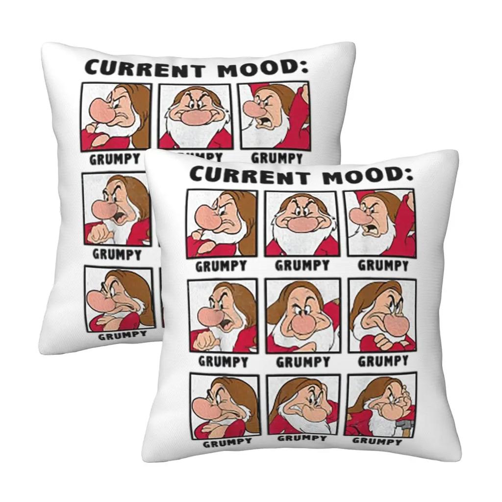 Grumpy Dwarf (5) 2 Pcs Square Pillowcase Pillow Cover Cushion Decor Comfort Throw Pillow For Home Sofa