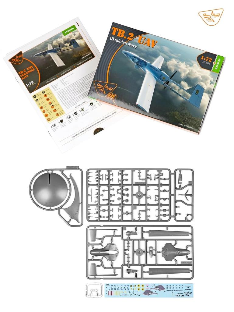 Clear Prop! 1/72 Ukrainian TB2 Bayraktar Unmanned Aerial Vehicle Plastic Model CPU72034