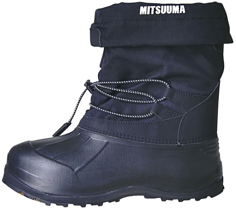 Mitsuuma Snow Cold Ceramic Boa Small Boots, Weather, Lightweight, Non-Slip, Sole, 6cm, Waterproof, Warm, Lining, SB-892, Black,