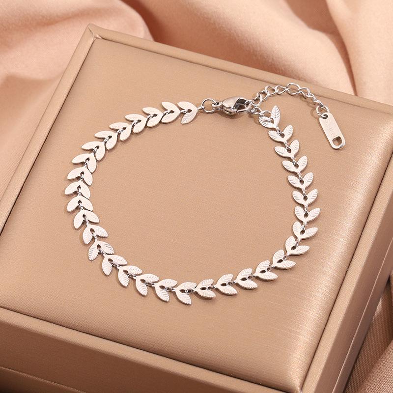 Korean Fashion Titanium Steel Diamond Inlaid Women's Luxury Bracelet