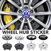 4pc 56mm 60mm Car Wheel Center Hub Cap Badge Rim Cover Emblem Accessories For VW Polo Tiguan Golf Jetta Beetle R Logo