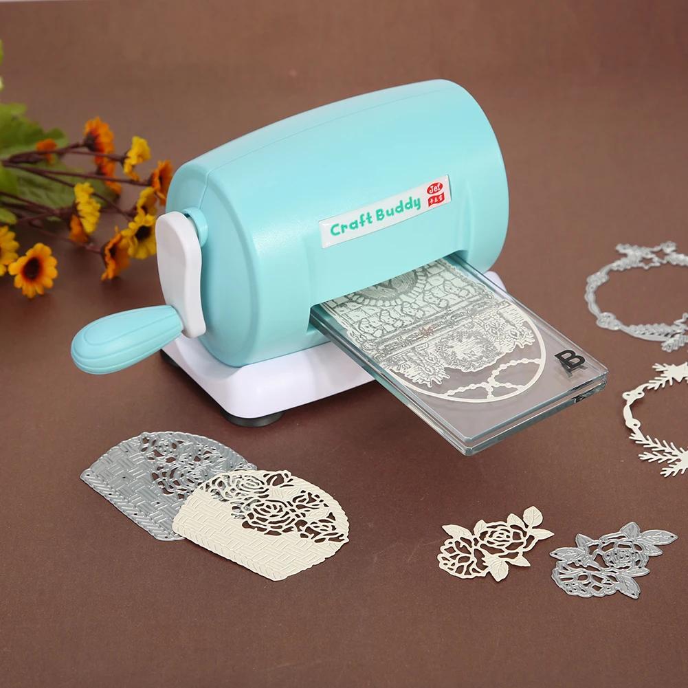 Die-Cut Machines Dies Cutting Embossing Home DIY Scrapbooking Paper Cutter Diy Knurling Machine with Plastic Backing Plate