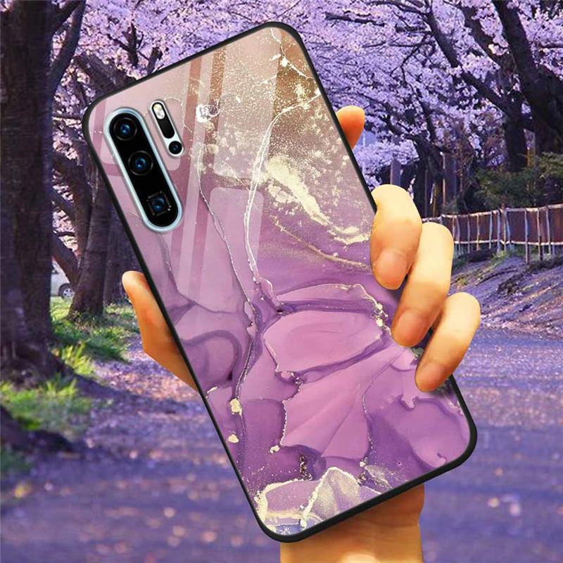 Phone Cover For Huawei P30 Pro Lite Case Tempered Glass Space Wolf Lion Funda for HUAWEI P30 Lite Luxury Cases P30Pro P 30 Cat