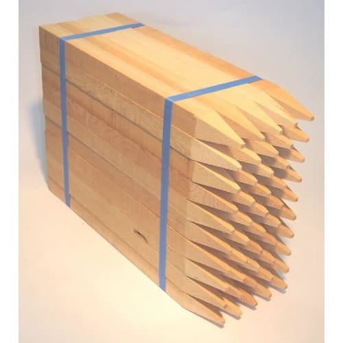 No-brand Wooden Surveying Stakes, 30 X 30 X 450 Mm, 50 Pieces