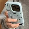 Black Bow Polka Dot Pattern Wave Texture Phone Case For iPhone 11 12 13 14 15 16 17 Pro Max 17 Air 14 15 Plus Back Cover