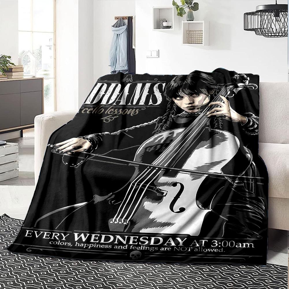 1pc Addams Cello Soft Flannel All Season Throw for Home, Office, Outdoor UseDurable Comfort Soft Warm Throw for Home