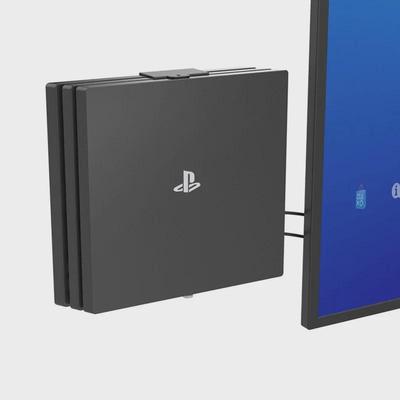 Wandmontierte Metallhalterung für PS4 Pro/Slim mit umkehrbarer Schraubbefestigung