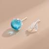 Blue Crystal Mermaid Fishtail Earrings