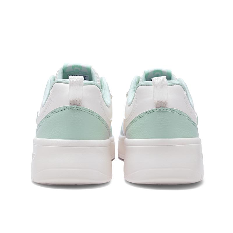 Li Ning Lightweight, Breathable, And Slip Resistant Low top Skateboard Shoes Women's Beige White Green AGCV190-2