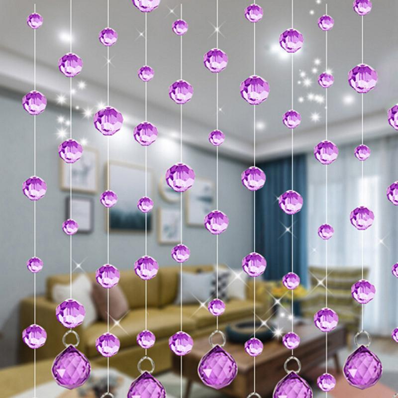 Crystal Glass Bead Curtain European Living Room Bedroom Crystal Bead Curtain Wedding Festival Party Crystal Beads Decor Curtain