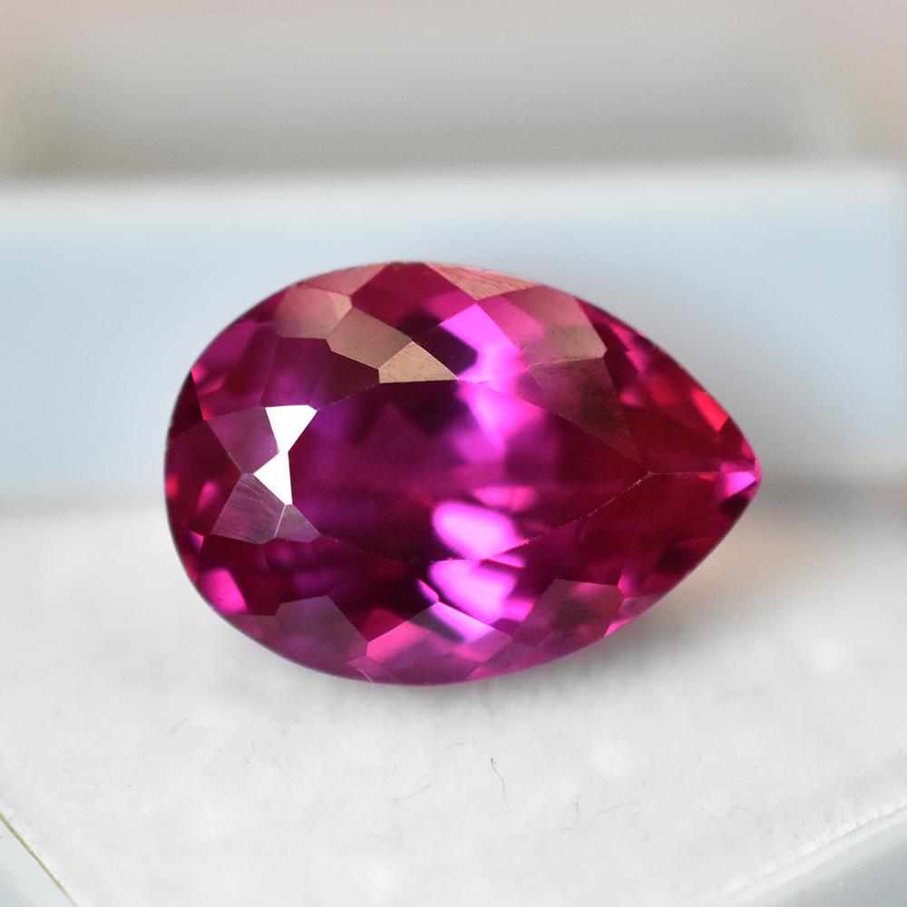 Natural Pink Sapphire 11ct Pear Cut Certified Loose Gemstone